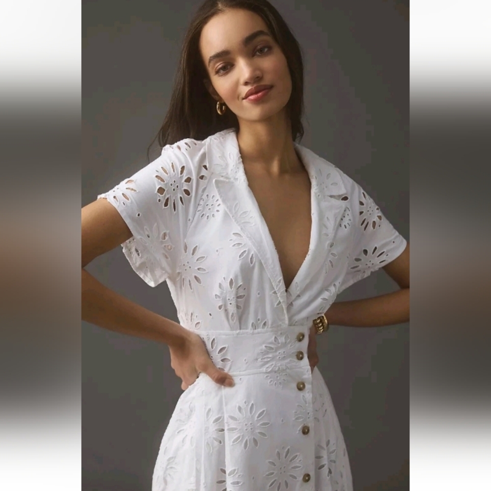 NWT Anthropologie Maeve Eyelet Dress - Picture 3 of 14